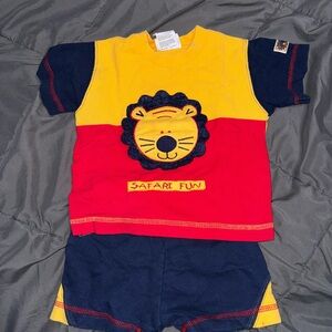 Buster Brown Yellow Knit Top & shorts